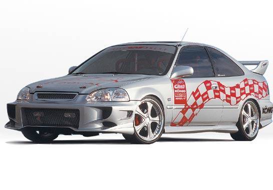 1996-1998 Honda Civic 4Dr Aggressor Typ 2 4Pc Complete Kit - Image 2