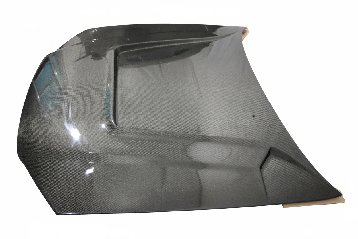 1999-2002 Nissan SKYLINE R34 GTT/GTS DRIFT 2 STYLE Carbon Fiber Hood - Image 5