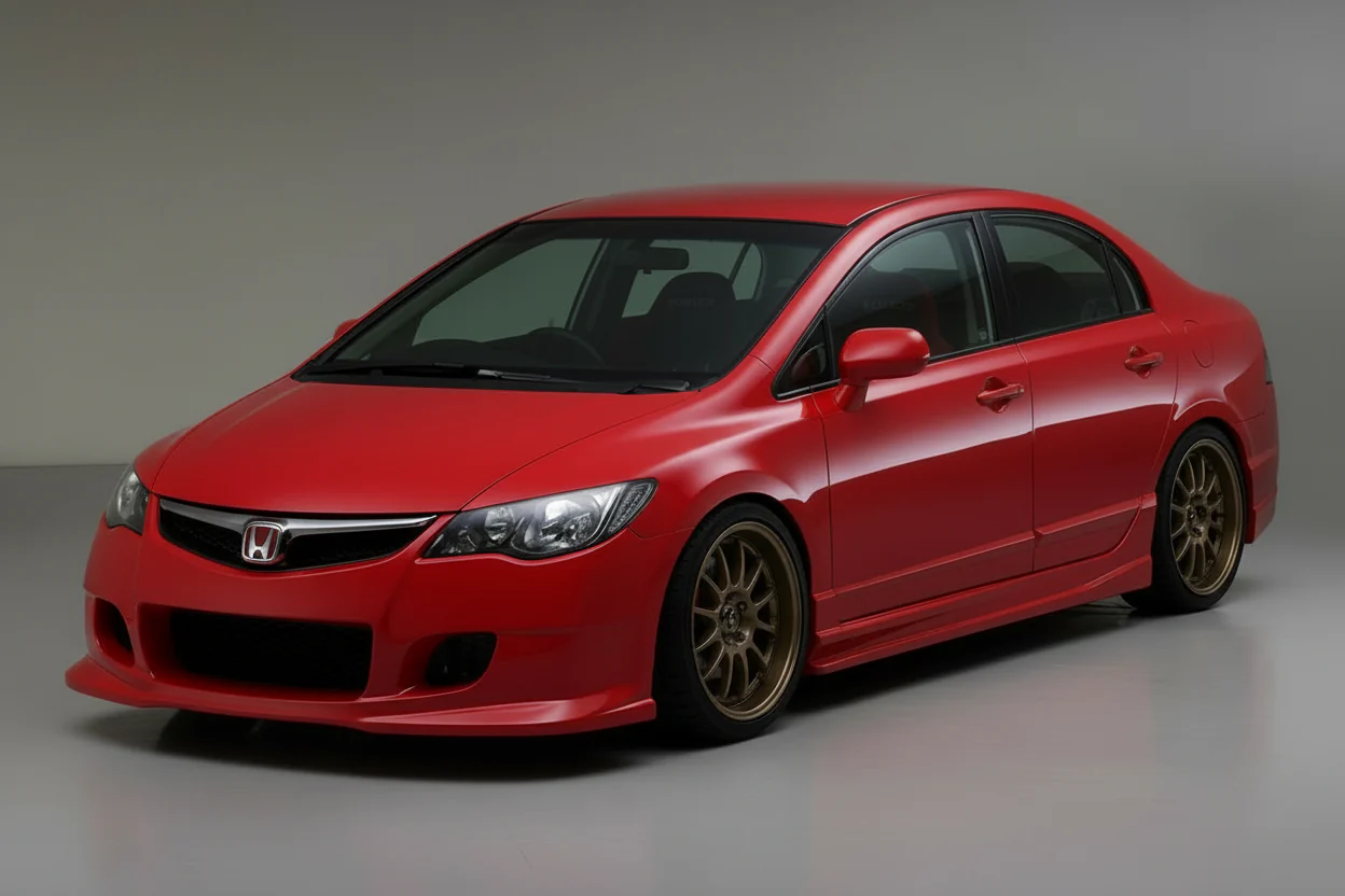 2006-2011 Honda Civic 4Dr Jdm Wings Front Bumper - Image 2