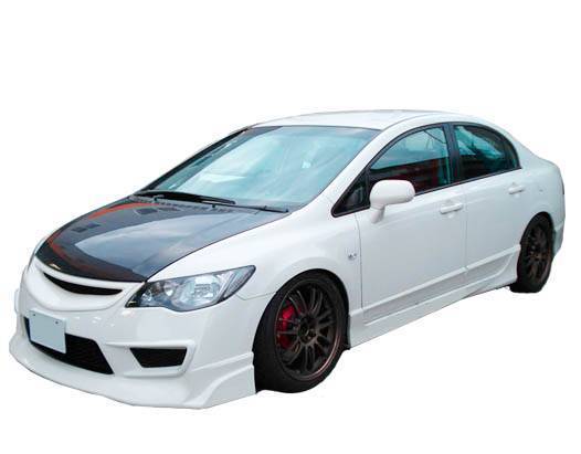 2006-2011 Honda Civic Jdm 4dr Js Style Front Bumper Garnishes
