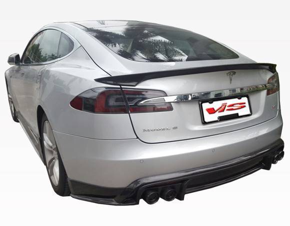 2012-2015 Tesla Model S VIP Carbon Fiber Trunk Spoiler - Image 2