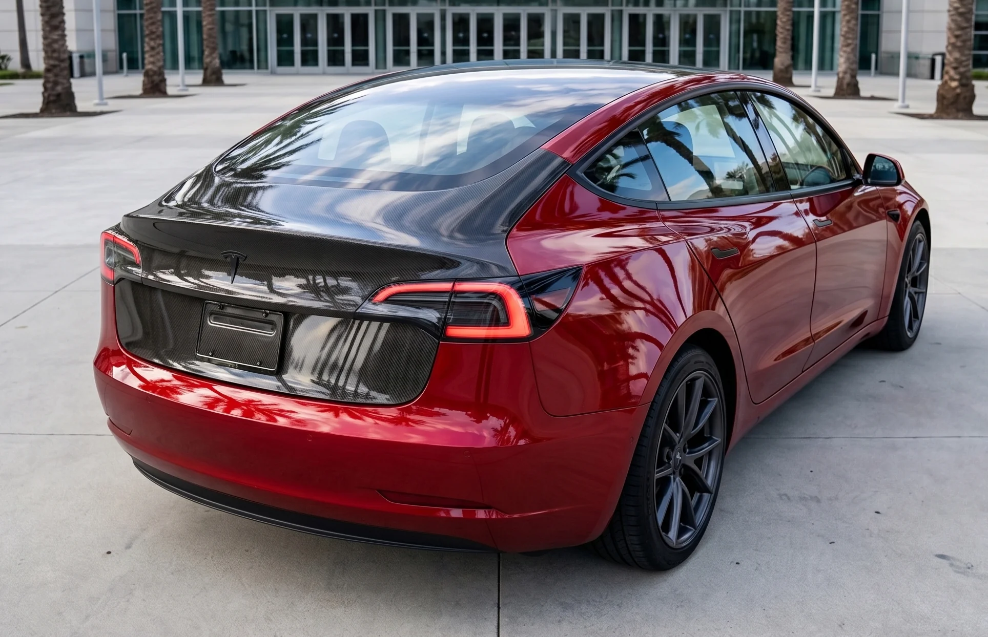 2024-2026 Tesla Model 3 OEM Style Carbon Fiber Trunk - Image 2