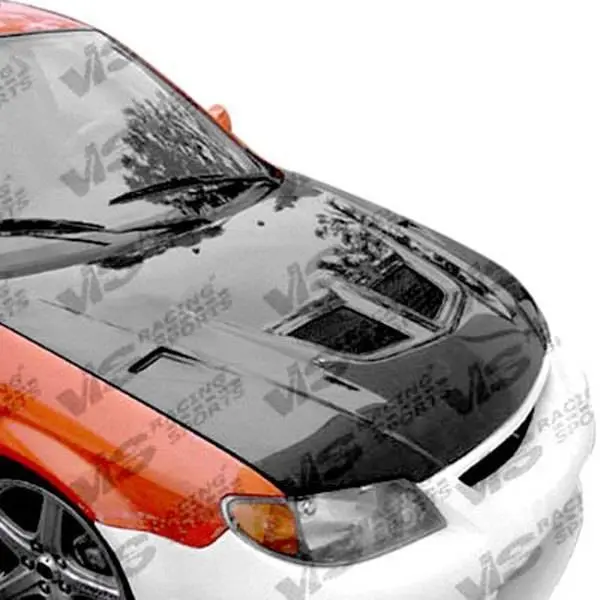 Carbon Fiber Hood EVO Style for Mazda Protege 4DR 2001-2003 - Image 2