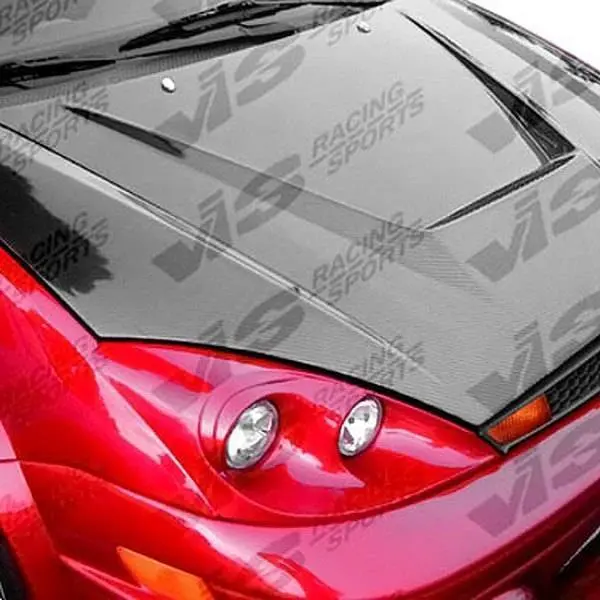 Carbon Fiber Hood Invader Style for Ford Focus 2DR & 4DR 2000-2004 - Image 2