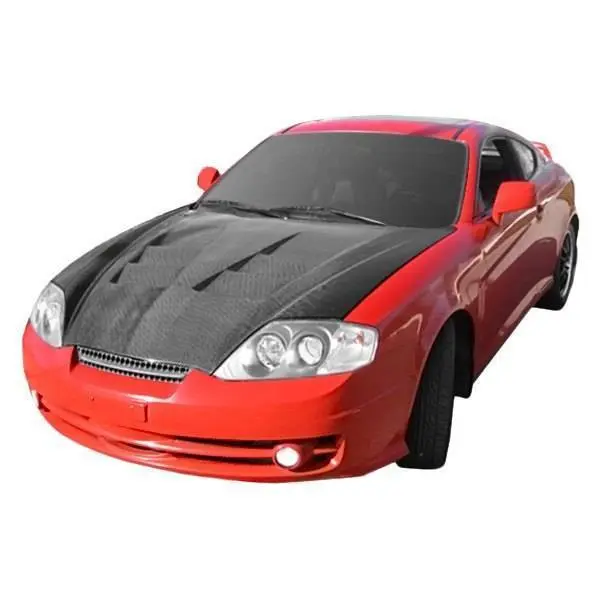 Carbon Fiber Hood Terminator Style for Hyundai Tiburon 2DR 2003-2006 - Image 5