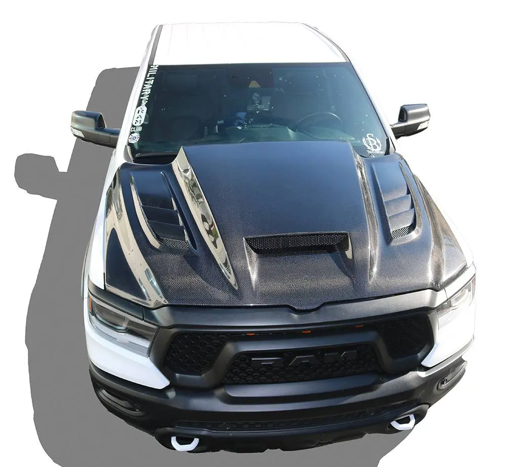 Carbon Fiber Hood VTM Style for Dodge Ram 1500 2DR/4DR 2019-2026 - Image 4