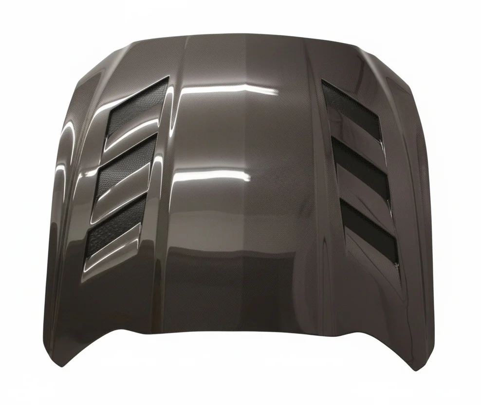 Double Sided Carbon Fiber Hood AMS Style for Ford MUSTANG 2DR 2015-2017 - Image 7