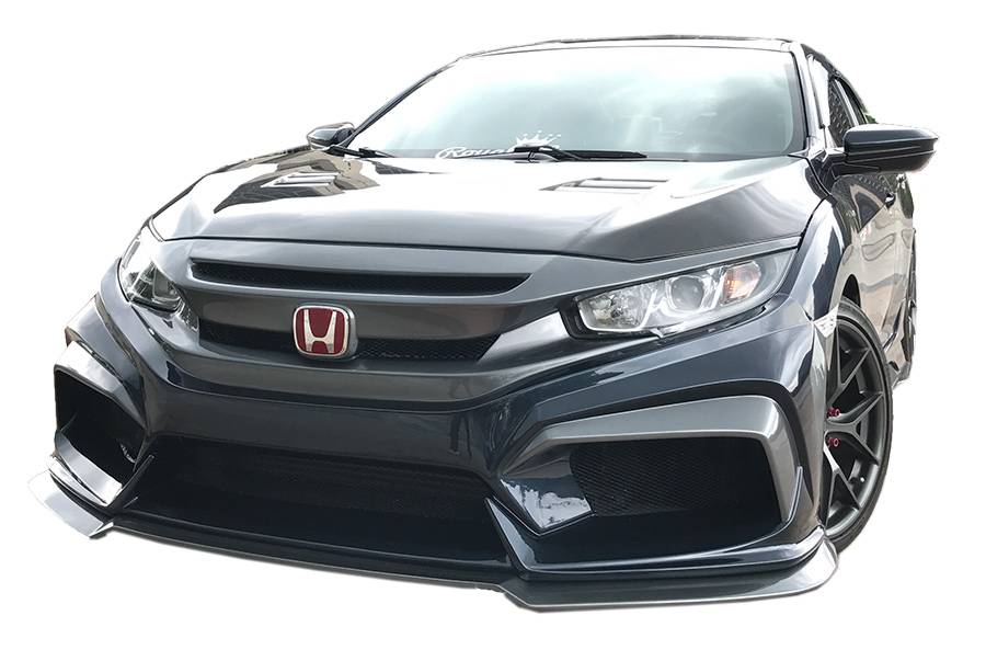 Front Bumper TMC Style for Honda Civic 2 & 4DR 2016-2021 - Image 3